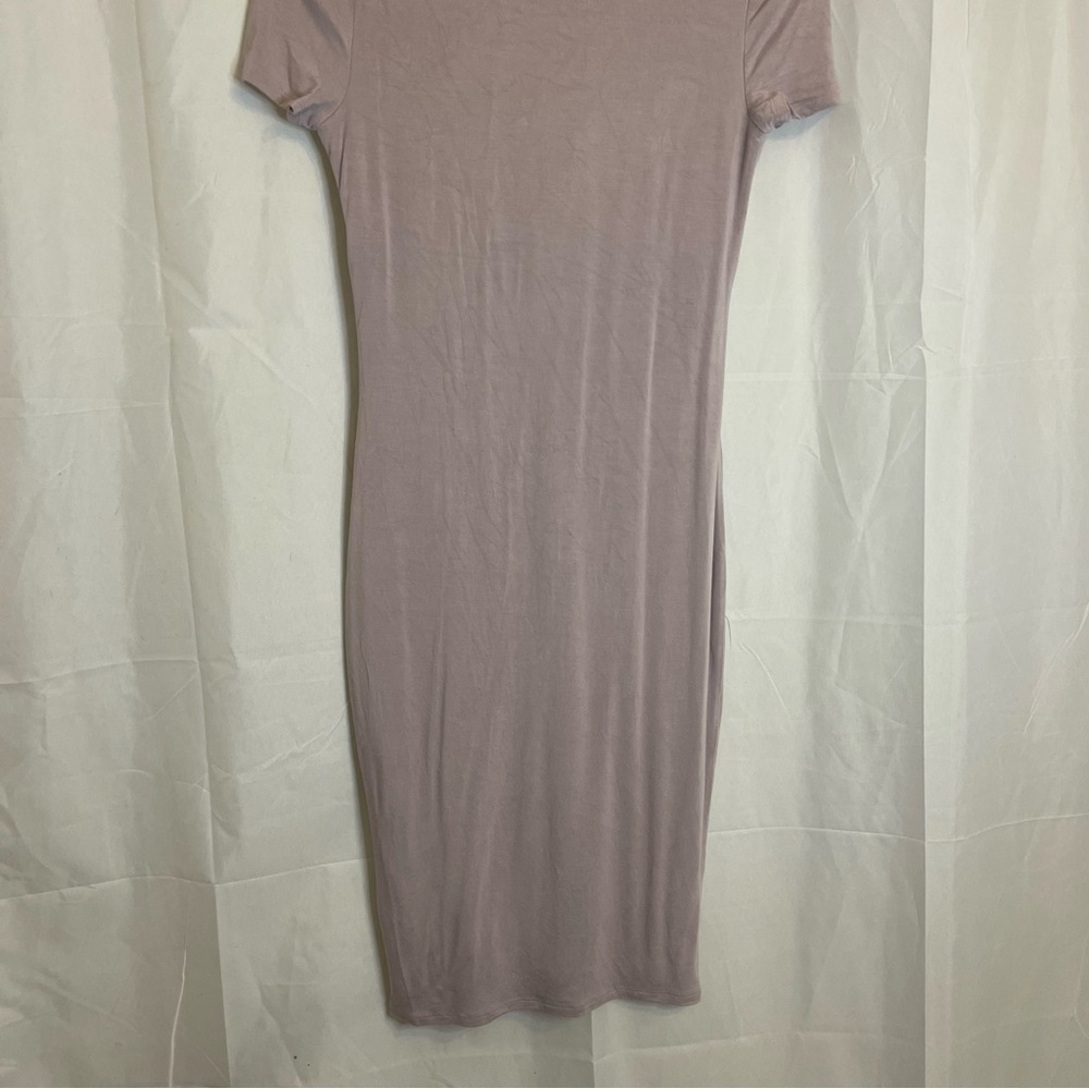 MARCIANO Women’s Dusty Purple Pink Short Sleeve Body Con Dress Midi Size Small - Picture 10 of 12
